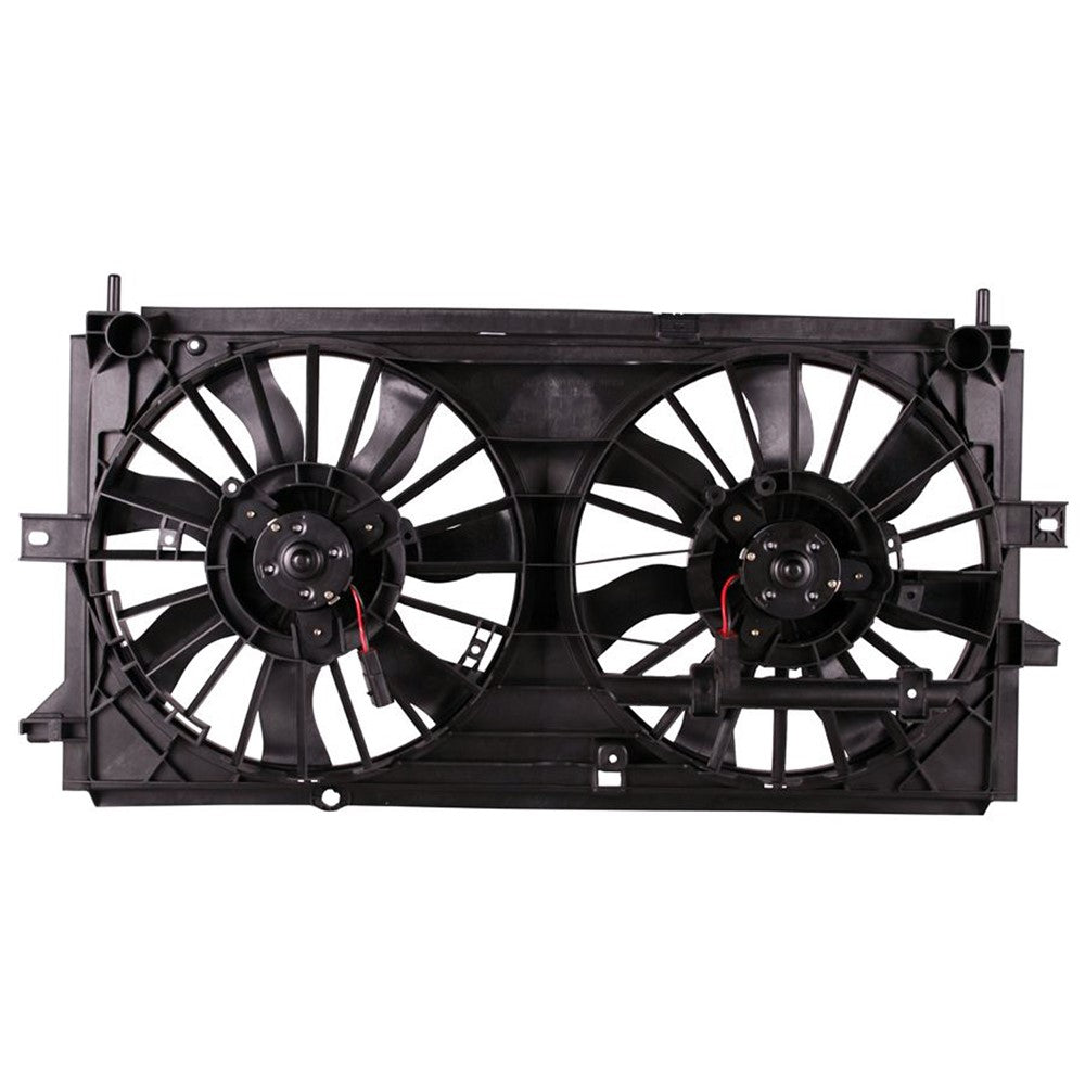 Radiator And Condenser Fan Assembly With Two Fans Side By Side With Standard Duty Cooling 2000-2003 Chevrolet Impala, Monte Carlo