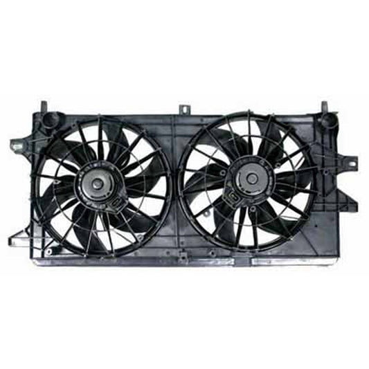 Radiator And Condenser Fan Assembly With Two Fans Side By Side 2004-2009 Chevrolet Impala, Monte Carlo & Pontiac Grand Prix & Buick Allure, Lacrosse