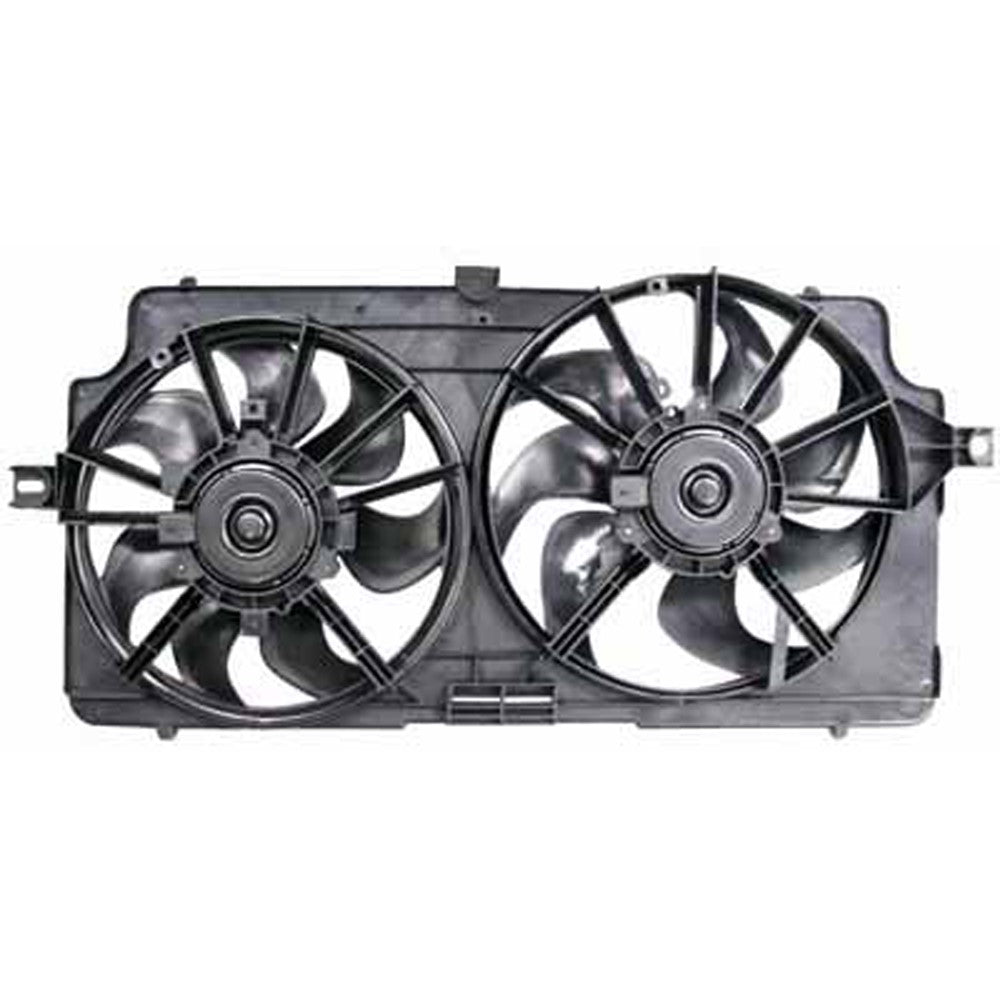 Radiator And Condenser Fan Assembly With Two Fans Side By Side 1999-2002 Oldsmobile Intrigue
