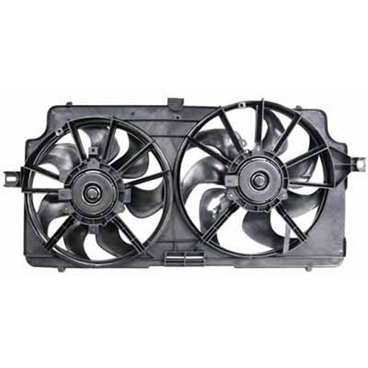 Radiator And Condenser Fan Assembly With Two Fans Side By Side 1999-2002 Oldsmobile Intrigue