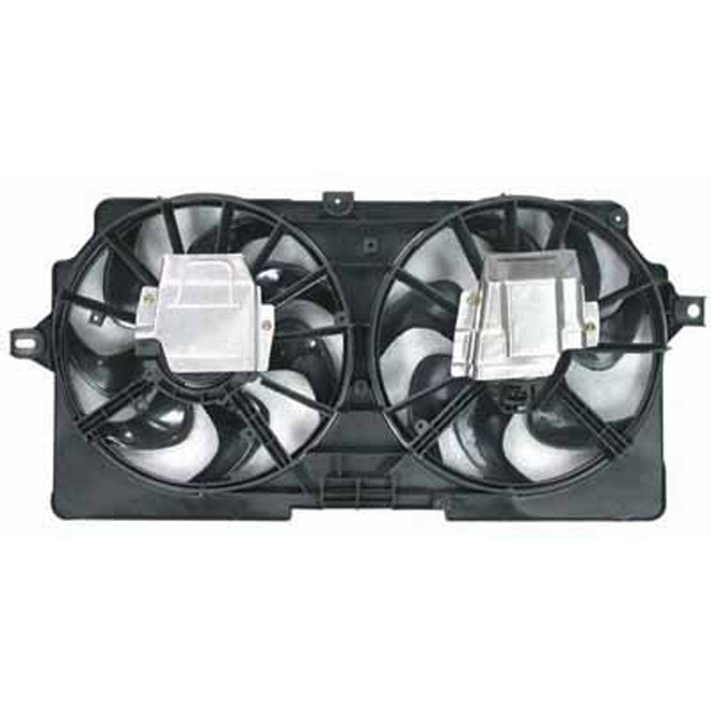 Rear Radiator And Condenser Fan Assembly With Two Fans Side By Side 1999-2000 Chevrolet Venture & Oldsmobile Silhouette & Pontiac Montana