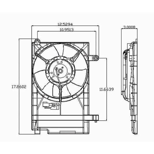 Air Conditioning Condenser Fan Assembly 2004 Chevrolet Aveo