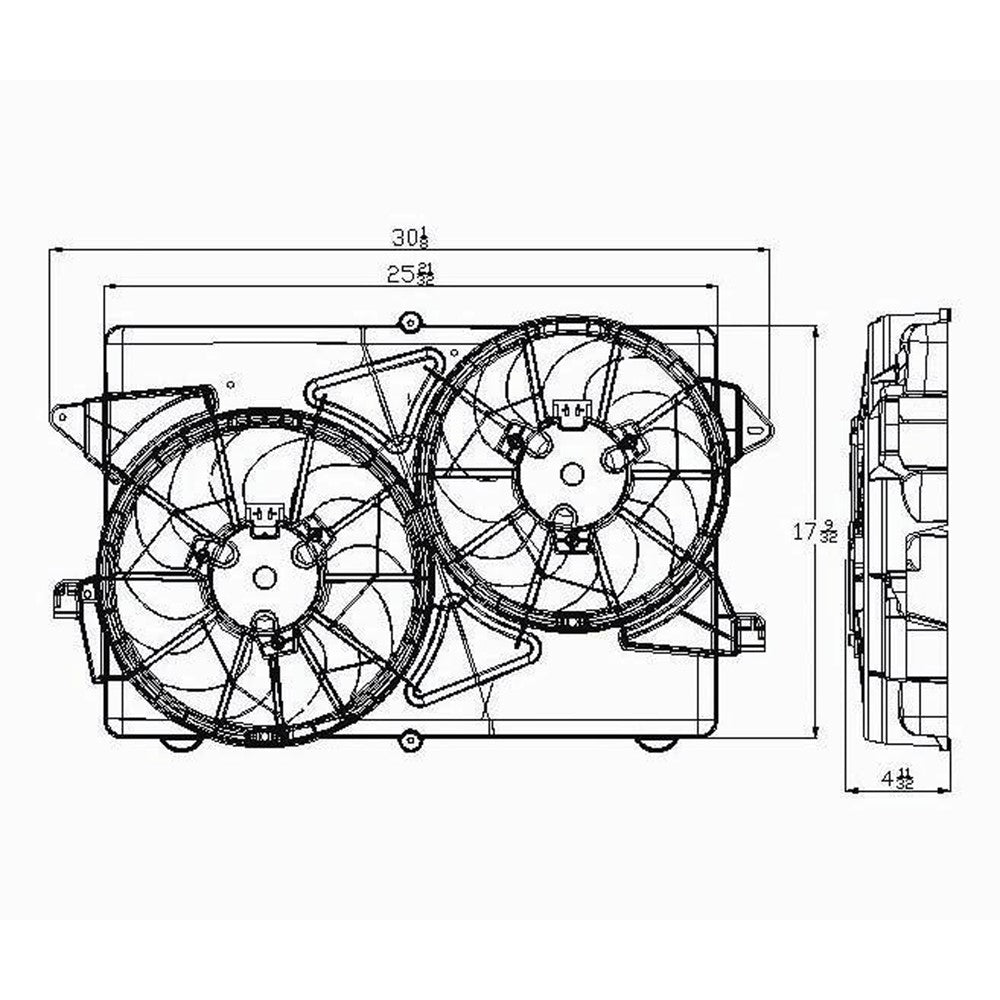 Dual Fan Assembly 2004-2007 Saturn Vue