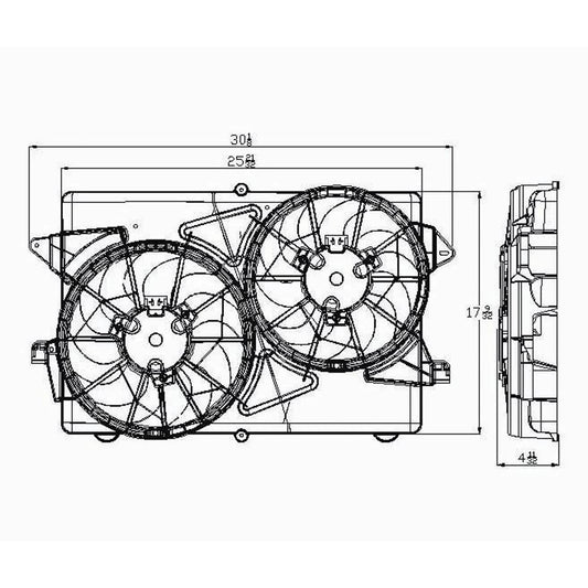 Dual Fan Assembly 2004-2007 Saturn Vue