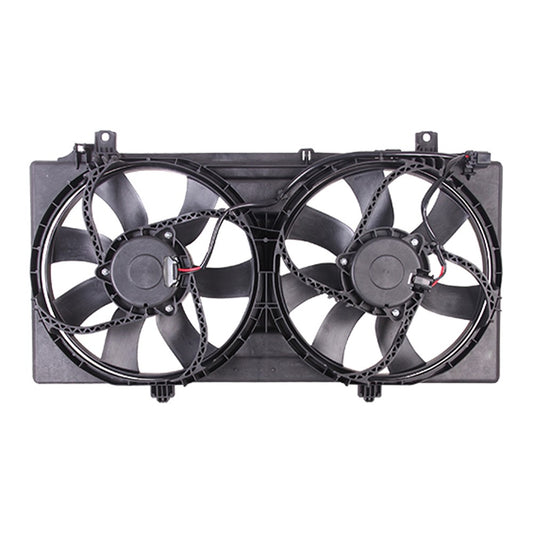 Radiator And Condenser Fan Assembly With Two Fans Side By Side 2010-2011 Chevrolet Camaro
