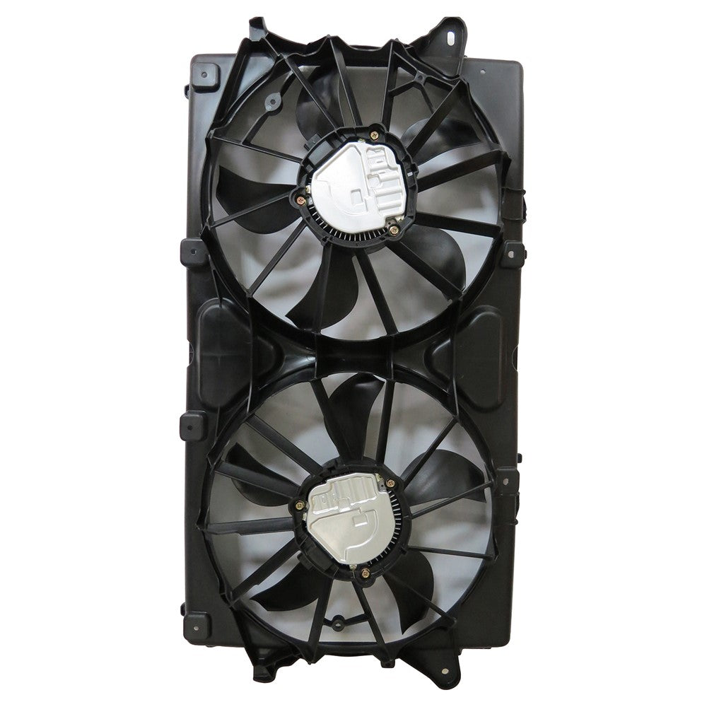 Radiator And Condenser Fan Assembly With Two Fans Side By Side 5.3 6.2 Liter V8 2019 Chevrolet Silverado 1500, Silverado 1500 Ld & Gmc Sierra 1500