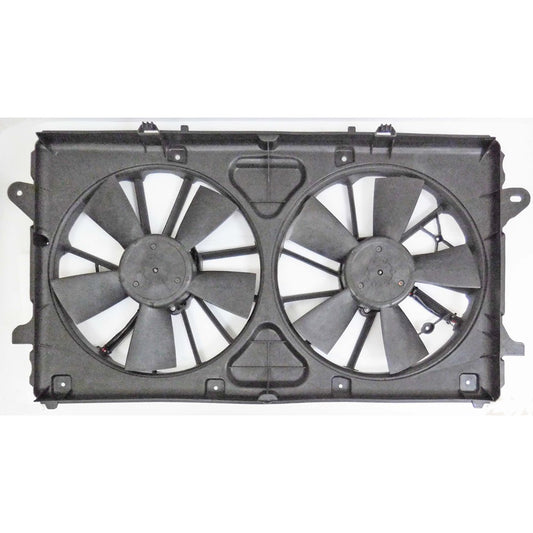 Radiator And Condenser Fan Assembly With Two Fans Side By Side 5.3 6.2 Liter V8 2019-2022 Chevrolet Silverado 1500 & Gmc Sierra 1500