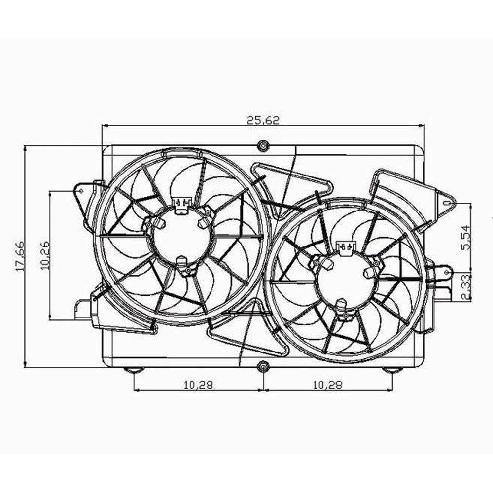 Dual Fan Assembly [3 Prong Plug] 2005 Chevrolet Equinox