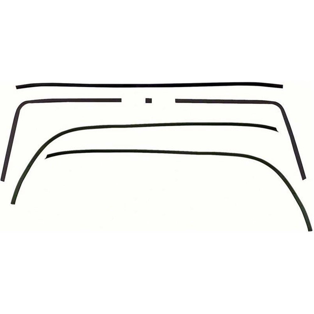 6-Piece Black Front Side Rear Headliner Moulding Set for Camaro
