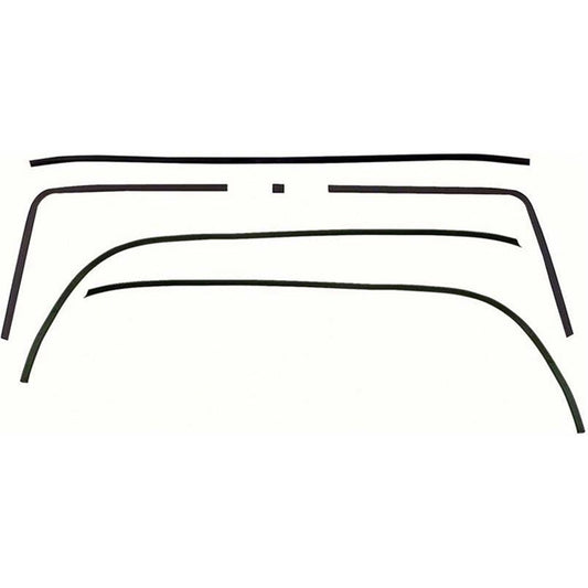 6-Piece Black Front Side Rear Headliner Moulding Set for Camaro