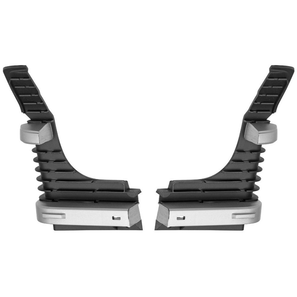 Driver And Passenger Side Grille Extension Set With Black Ribs For