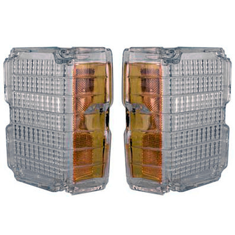 Driver And Passenger Side Pair Of Clear Park Light Lenses For All