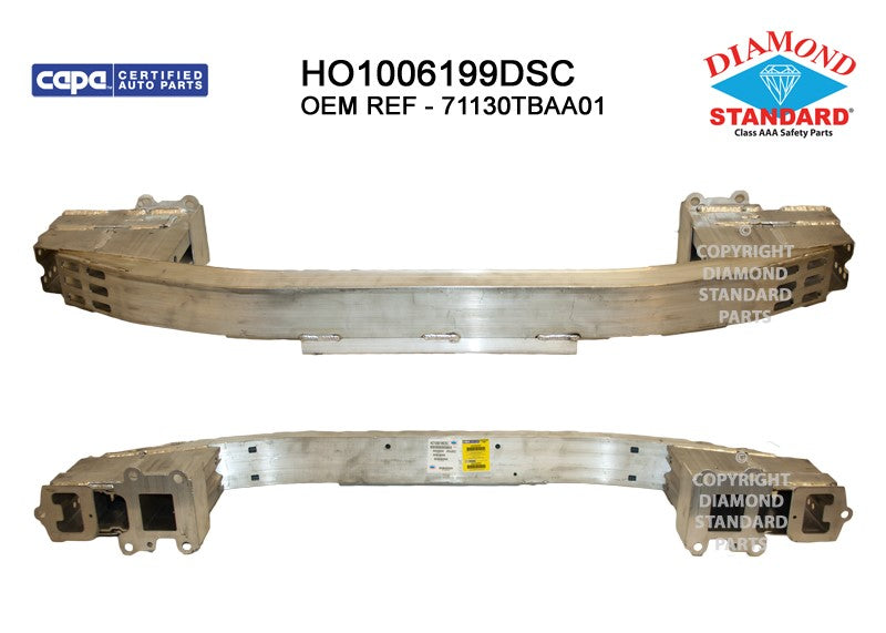Front Bumper Impact Bar 2018-2021 Honda Civic