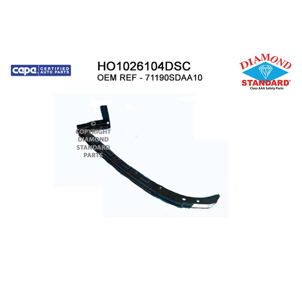 Front Left Front Driver Side Upper Bumper Cover Support [side Beam] Made Of Steel 2003-2007 Honda Accord