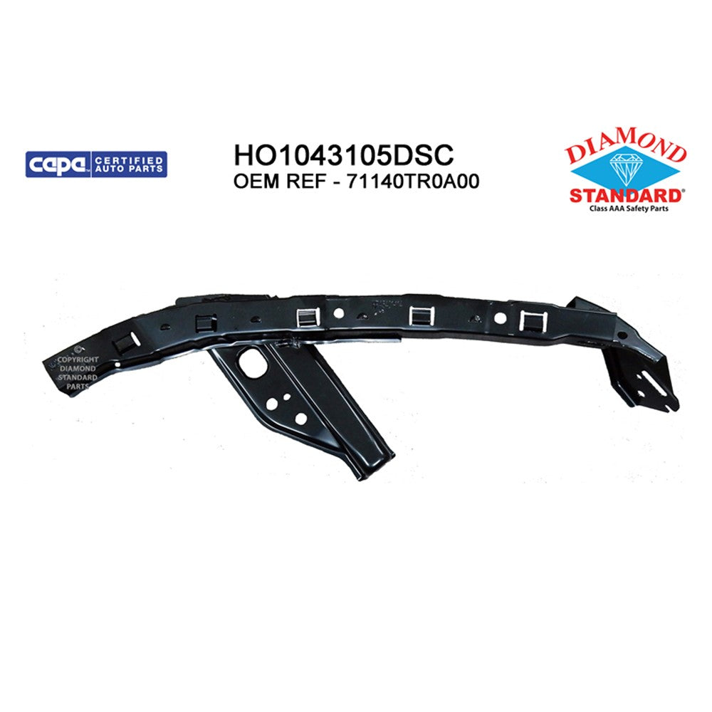 Front Right Front Passenger Side Outer Bumper Cover Support 2012-2015 Honda Civic