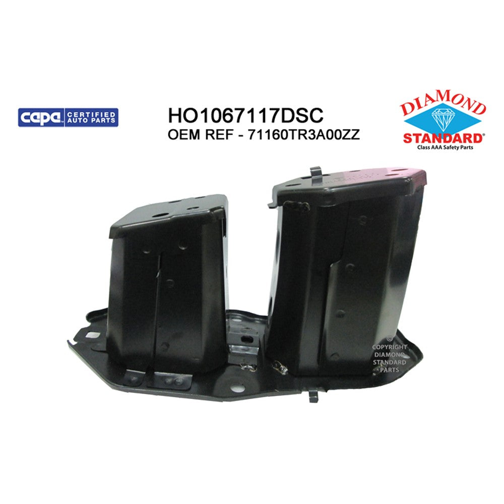 Front Right Front Passenger Side Bumper Impact Bar Bracket 2013-2015 Honda Civic