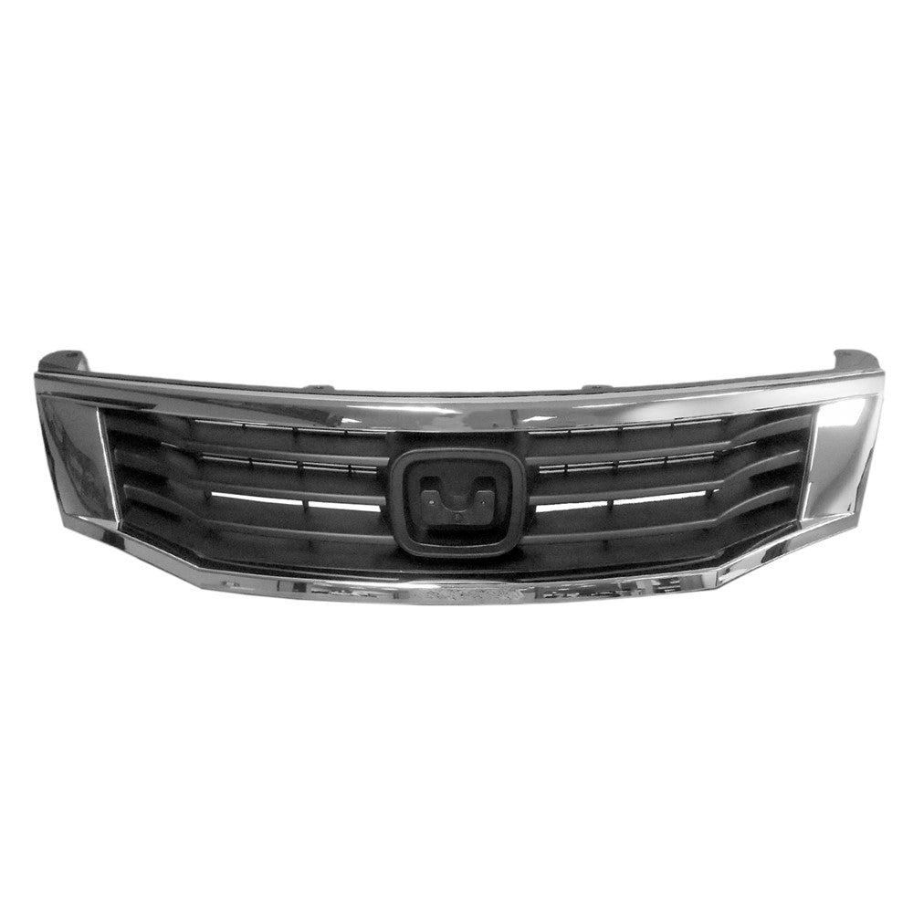 Front Grille [assembly] Includes Black Grille And Chrome Surround Molding 2008-2010 Honda Accord