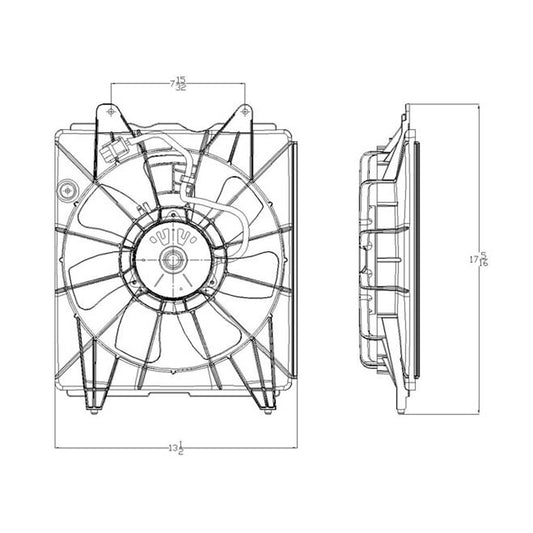 Condenser Fan Assembly 2006-2011 Honda Civic