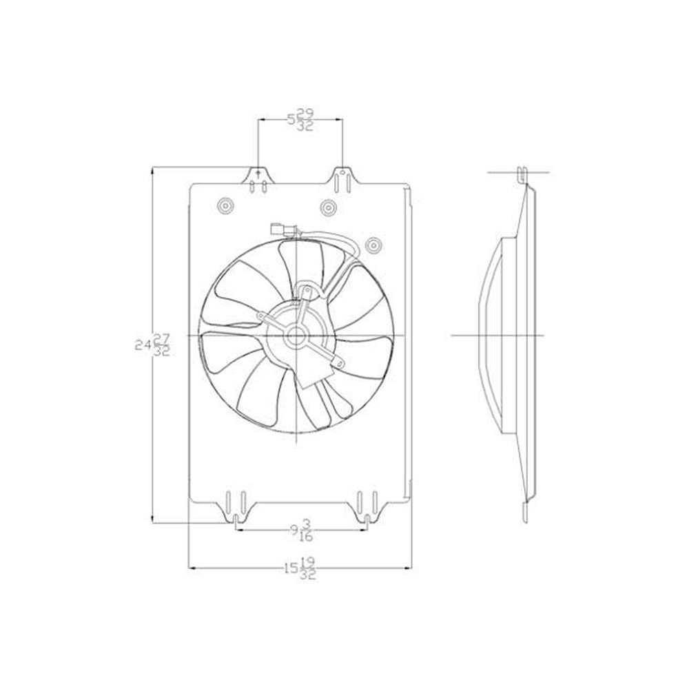 Condenser Fan Assembly 2006-2008 Honda Ridgeline