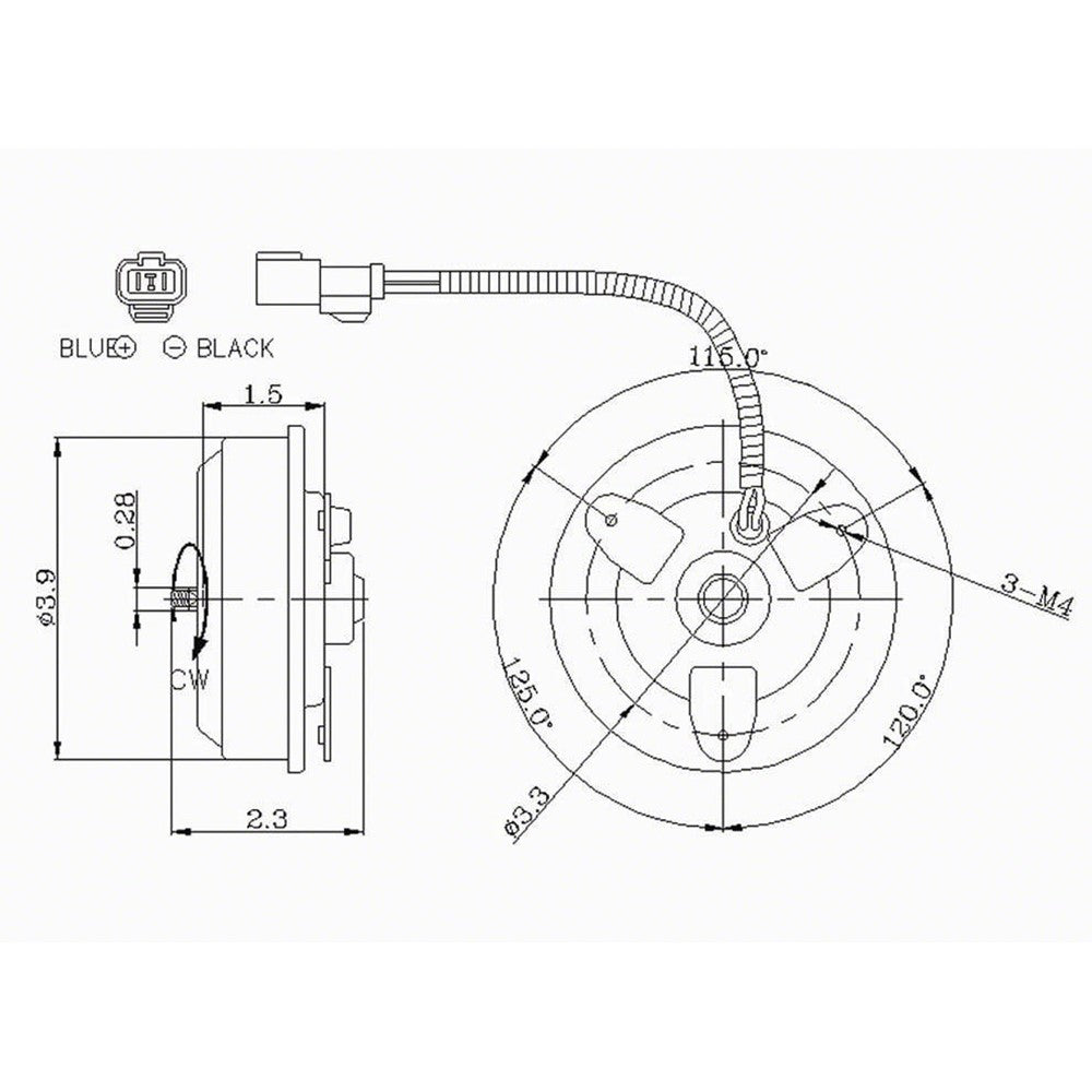Condenser Fan Mtr 1992-1998 Honda Civic, Civic Del Sol
