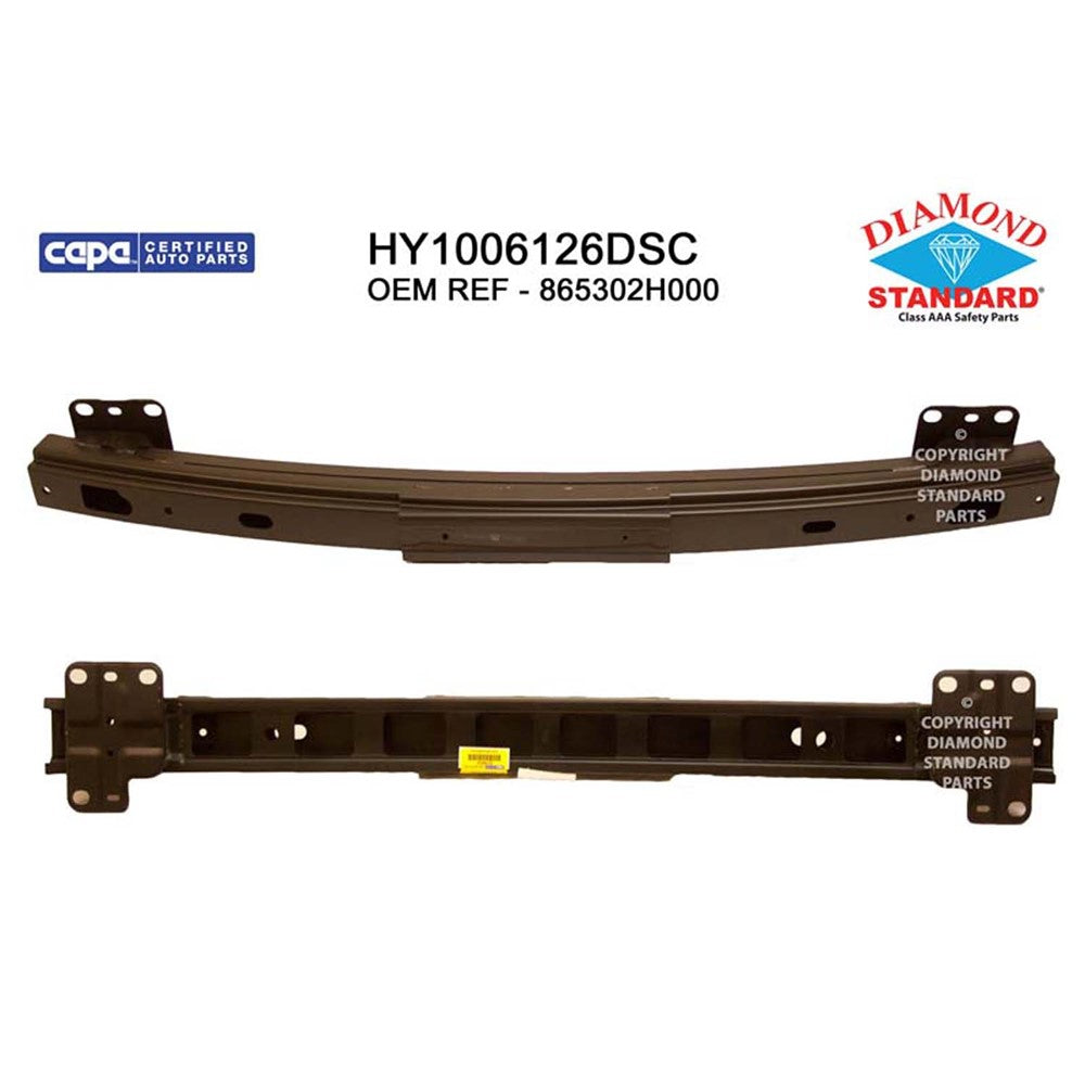 Front Bumper Impact Bar 2007-2012 Hyundai Elantra