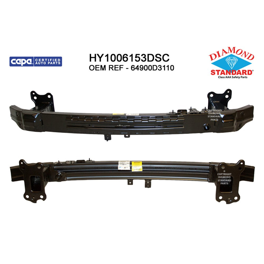 Front Bumper Impact Bar 2016-2018 Hyundai Tucson
