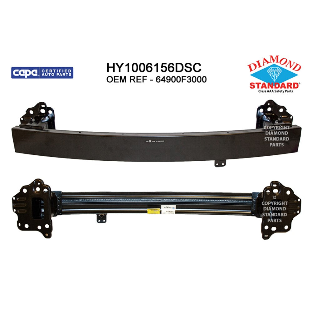 Front Bumper Impact Bar 2017-2018 Hyundai Elantra