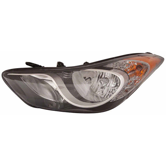 Front Left Driver Side Halogen Headlight Assembly 2011-2013 Hyundai Elantra, Elantra Coupe
