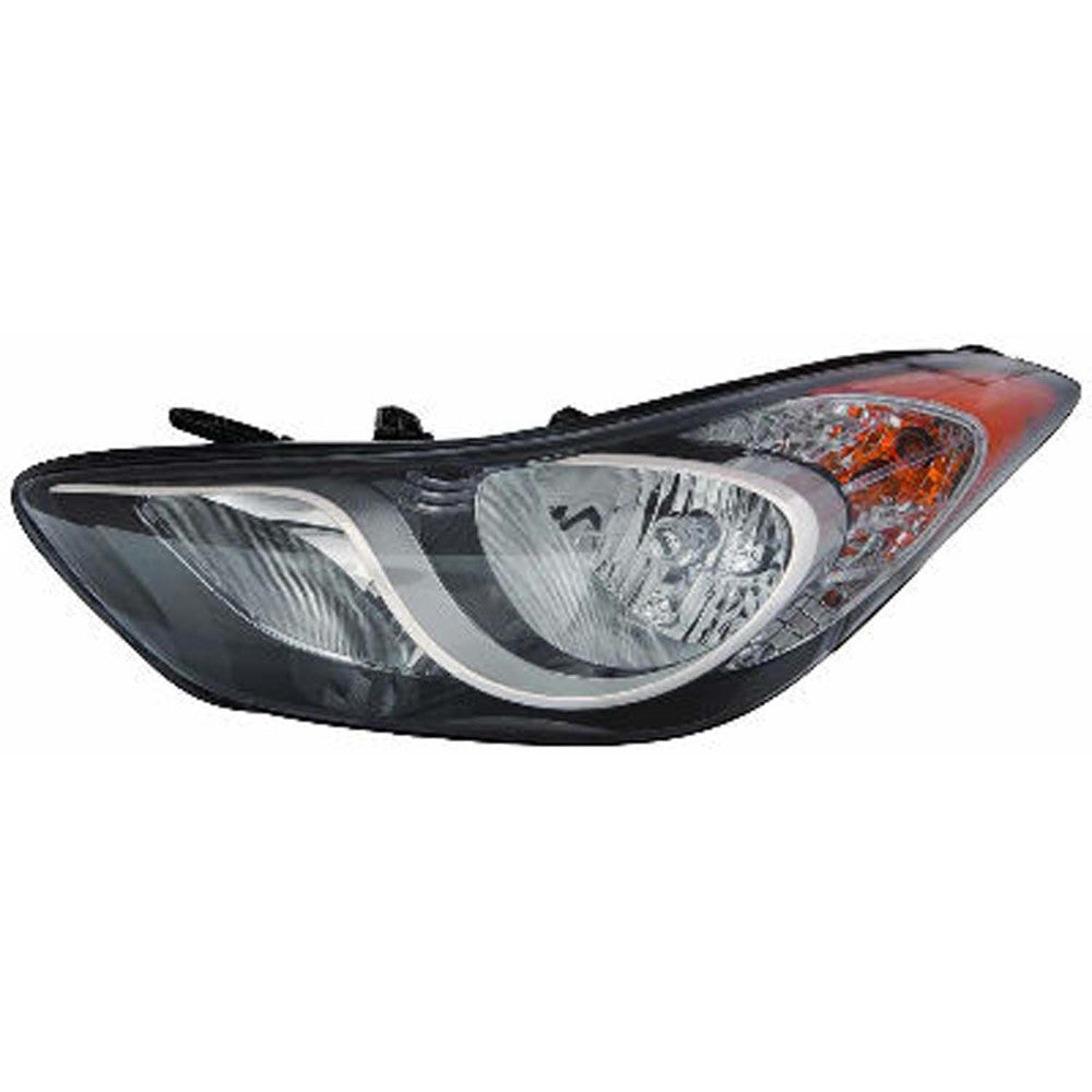 Front Left Driver Side Halogen Headlight Assembly 2011-2013 Hyundai Elantra, Elantra Coupe