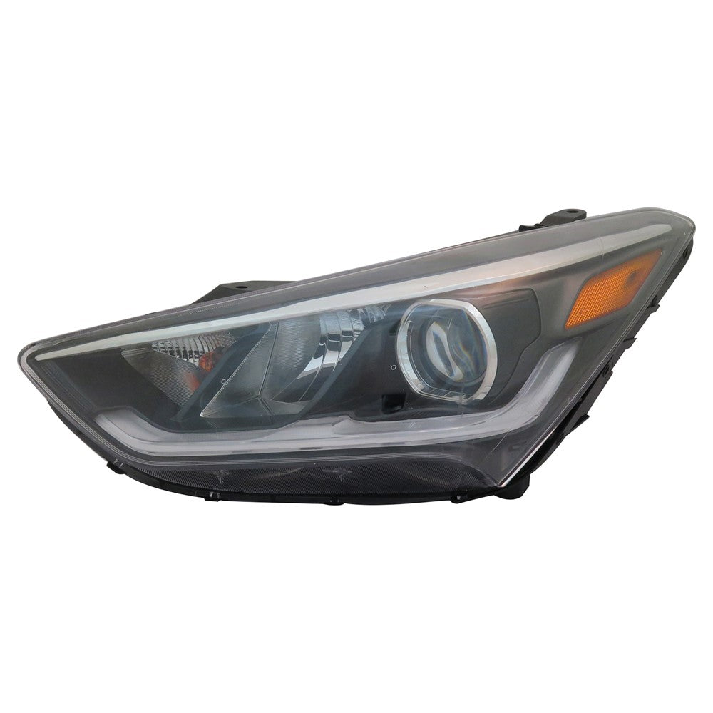 Front Left Driver Side Halogen Headlight Assembly 2017-2019 Hyundai Santa Fe, Santa Fe Xl
