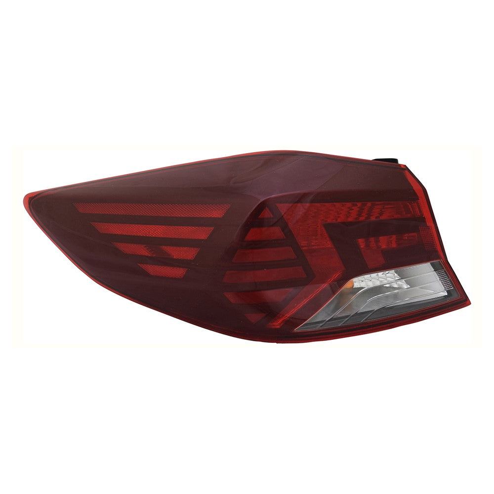 Rear Left Driver Side Bulb Type Outer Tail Light Assembly 2019-2020 Hyundai Elantra