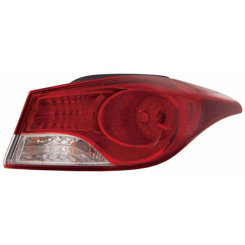 Rear Right Passenger Side Outer Tail Light Assembly 2011-2013 Hyundai Elantra, Elantra Coupe