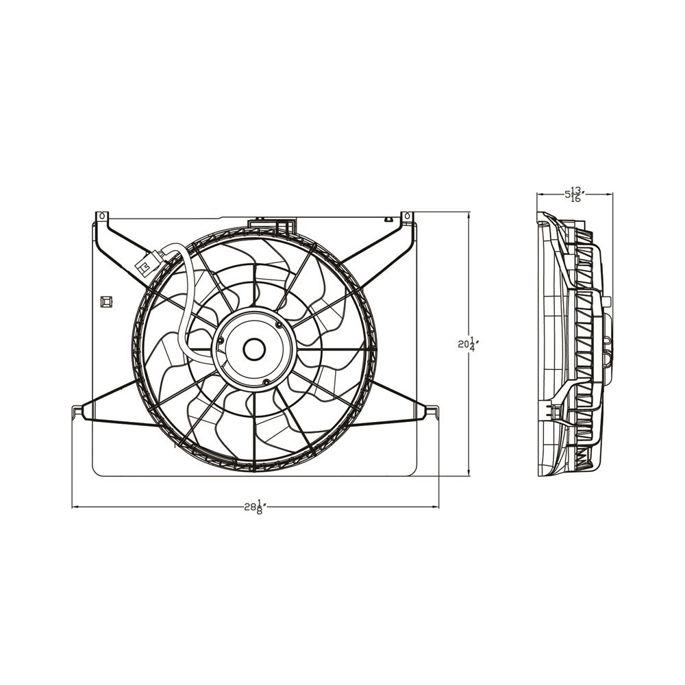 Engine Cooling Fan Assembly 2009-2010 Hyundai Sonata