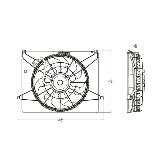 Engine Cooling Fan Assembly 2009-2010 Hyundai Sonata
