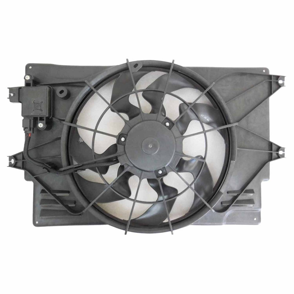 Radiator And Condenser Fan Assembly With One Big Fan 2017-2020 Hyundai Elantra