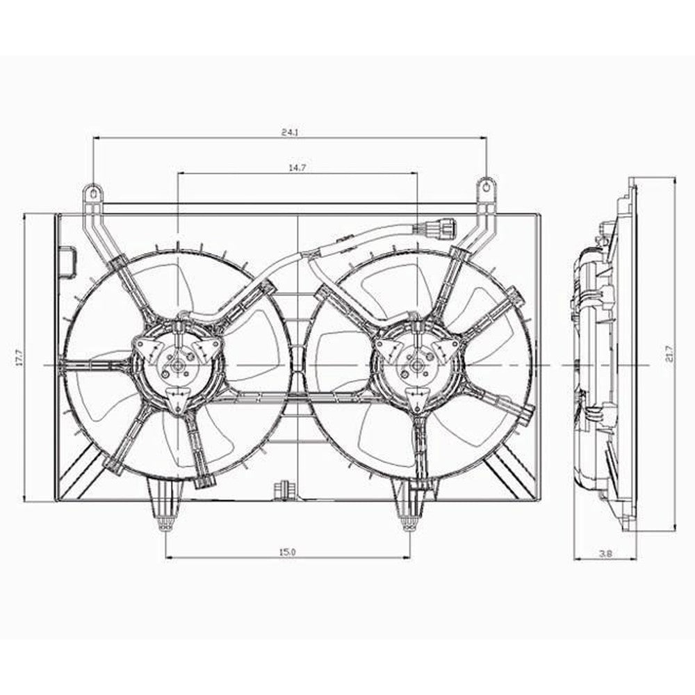 Dual Fan Assembly 2003-2008 Infiniti Fx35
