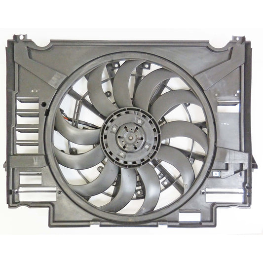 Radiator And Condenser Fan Assembly With One Big Fan 2017-2019 Jaguar F-Pace & Land Rover Range Rover Velar