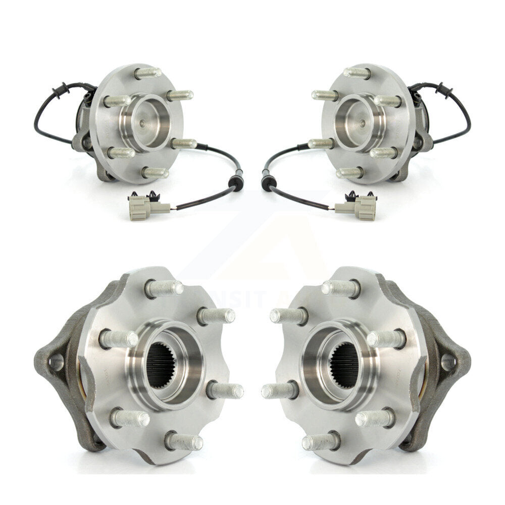 Wheel Bearing & Hub Assembly Front Rear Kit For 2005-2012 Nissan Pathfinder RWD