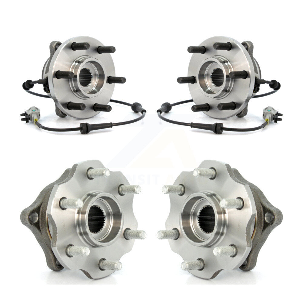 Wheel Bearing & Hub Assembly Front Rear Kit For 2005-2012 Nissan Pathfinder 4WD