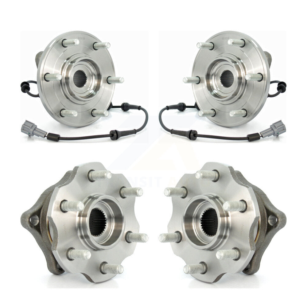 Wheel Bearing Hub Assembly Front Rear Kit For 08 Nissan Armada With Internal ABS