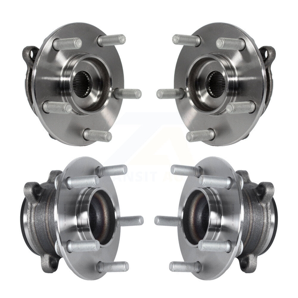 Wheel Bearing & Hub Assembly Front Rear Kit For 2014-2018 Mazda 3 Sport