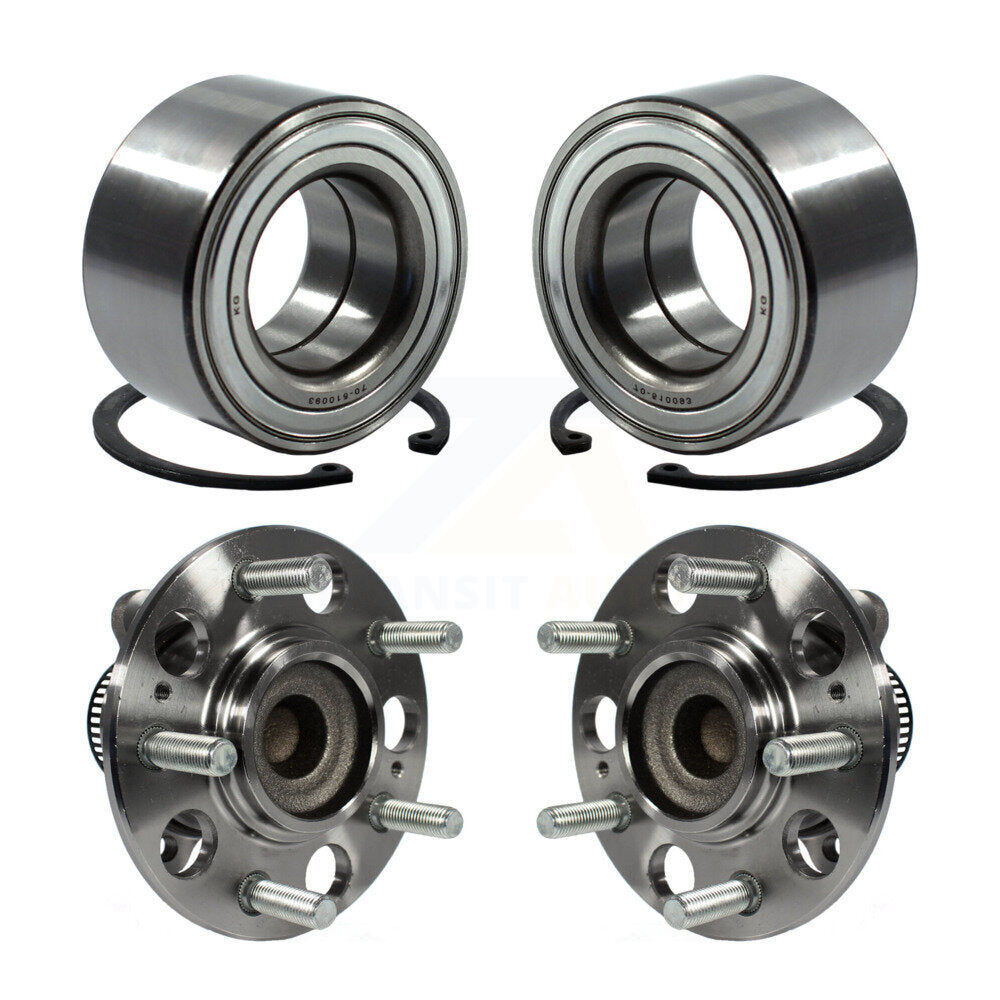 Wheel Bearing Hub Assembly Front Rear Kit For 2008-2010 Hyundai Elantra Non-ABS