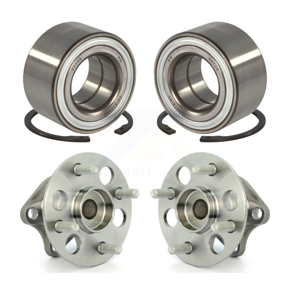 Wheel Bearing And Hub Assembly Front Rear Kit For 2006-2007 Toyota Yaris Non-ABS