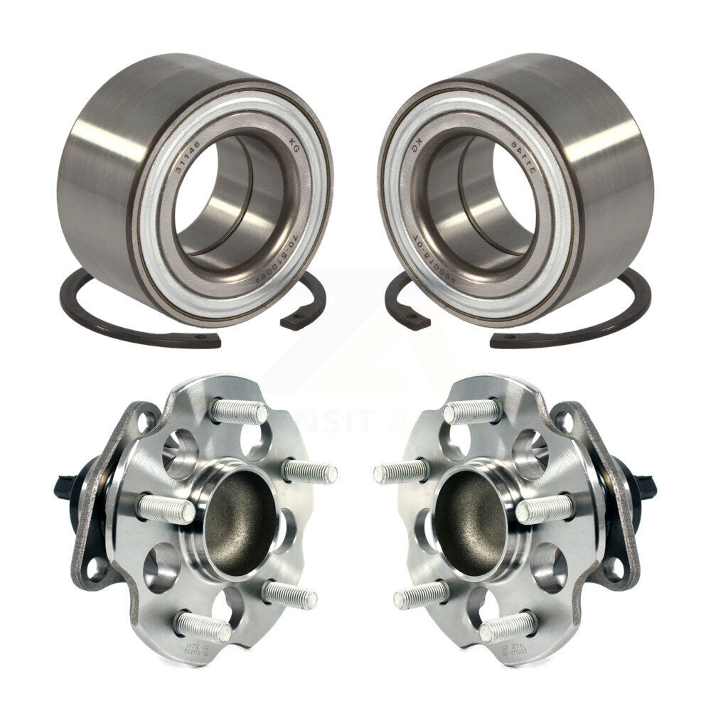 Wheel Bearing And Hub Assembly Front Rear Kit For 2017-2018 Toyota Prius V