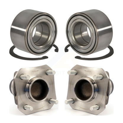 Wheel Bearing And Hub Assembly Front Rear Kit For 2010-2011 Nissan Versa Non-ABS