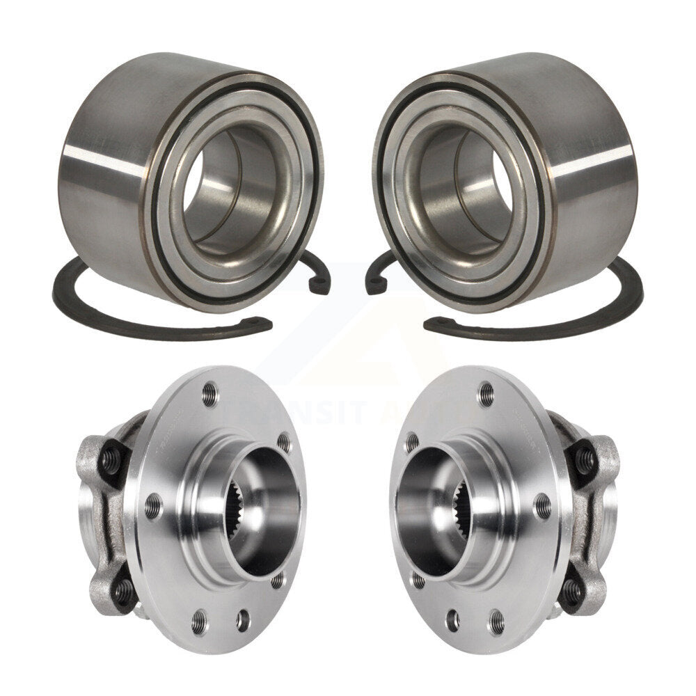 Wheel Bearing And Hub Assembly Front Rear Kit For 2016-2018 Fiat 500X AWD
