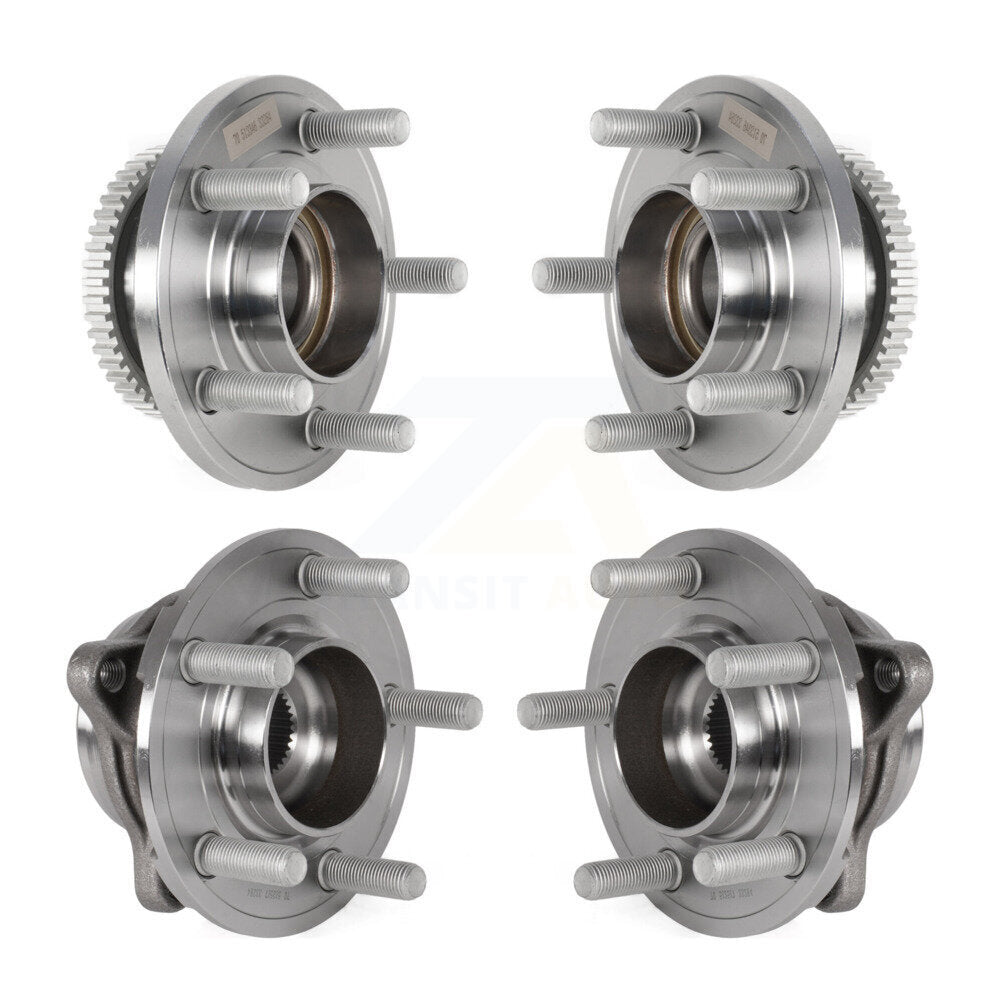 Wheel Bearing & Hub Assembly Front Rear Kit For Ford Mustang