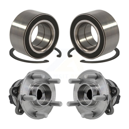 Wheel Bearing And Hub Assembly Front Rear Kit For 2015 Ford Edge FWD