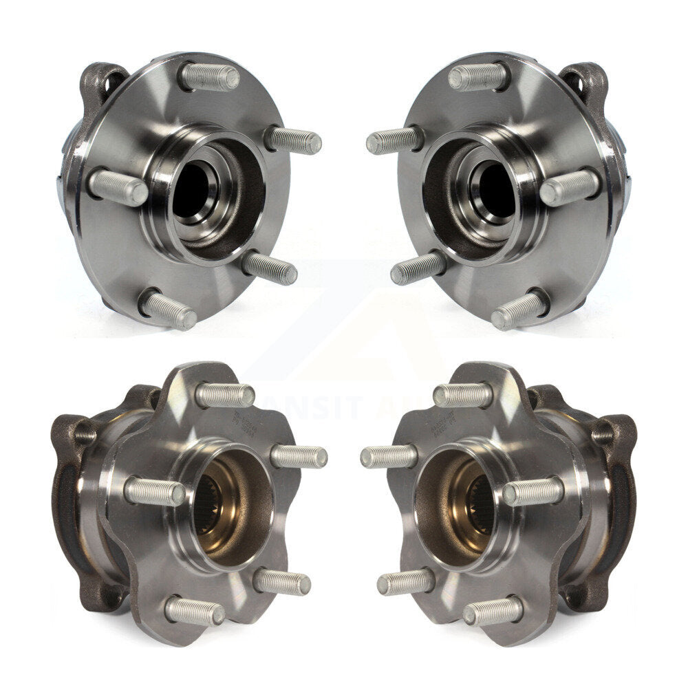 Wheel Bearing & Hub Assembly Front Rear Kit For 2006-2007 INFINITI M35 RWD