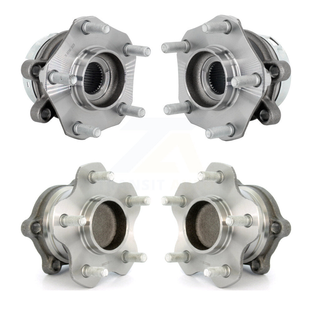 Wheel Bearing And Hub Assembly Front Rear Kit For 2019-2024 Nissan Murano FWD